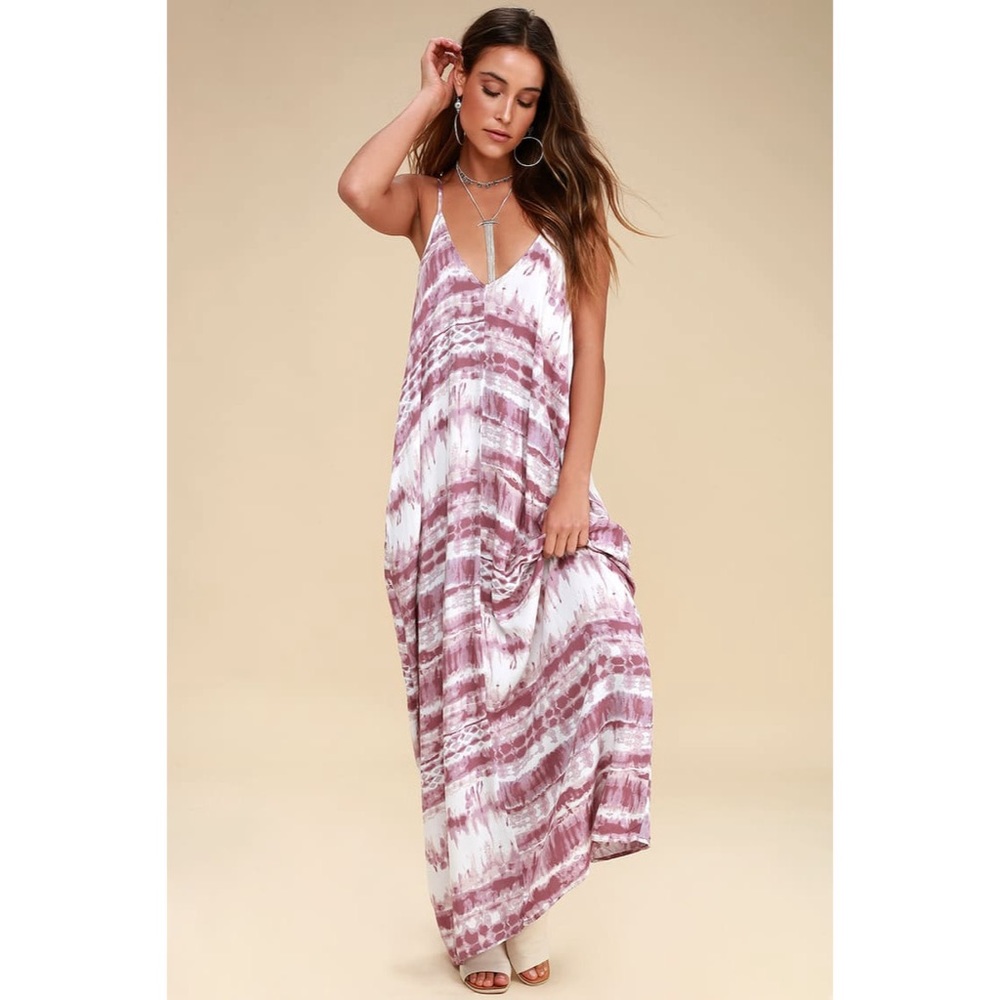 Lulu’s Yours Tule Mauve Tie Dye Dress